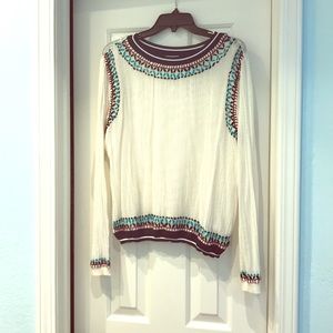 Mesh knit sweater